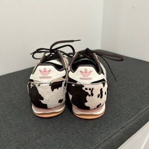 Adidas women Brown and White Cow Print Sneakers